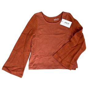 Able | Tops | Nwt Able Gabriella Long Bell Sleeve Terracotta | Poshmark